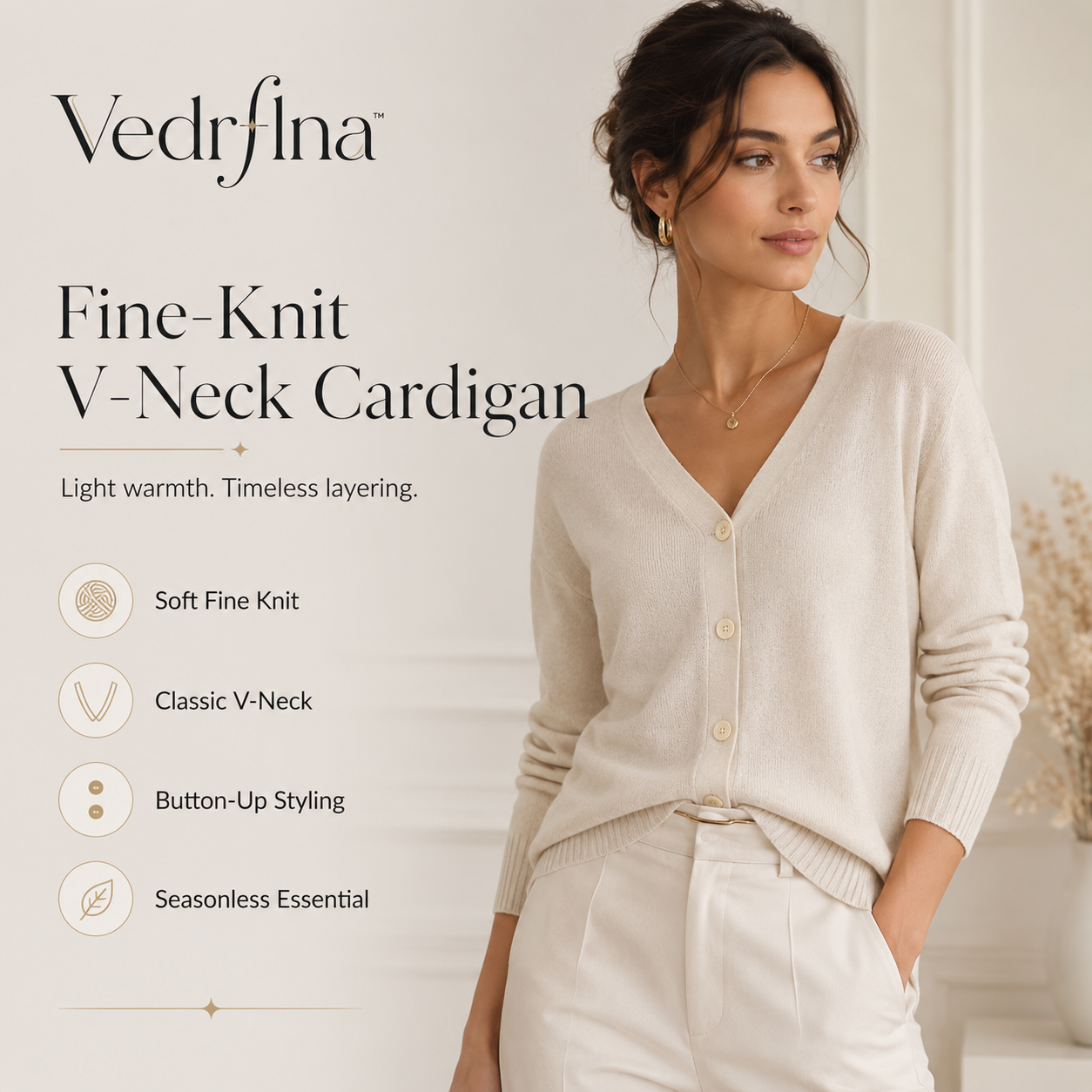 Vedrflna™ Essential Ponte Knit Blazer – Women’s Stretch Open-Front Jacket