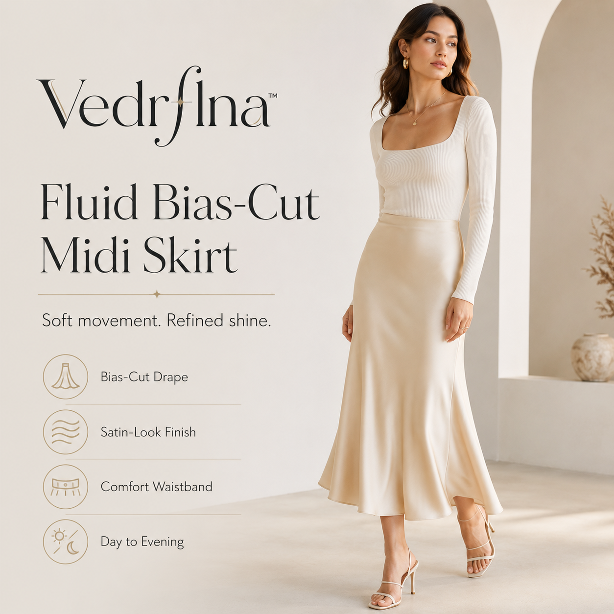 Vedrflna™ Relaxed Cotton Poplin Shirt – Women’s Oversized Button-Down Blouse